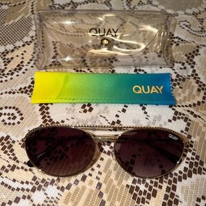 Quay Australia Gold and Black Sunglasses